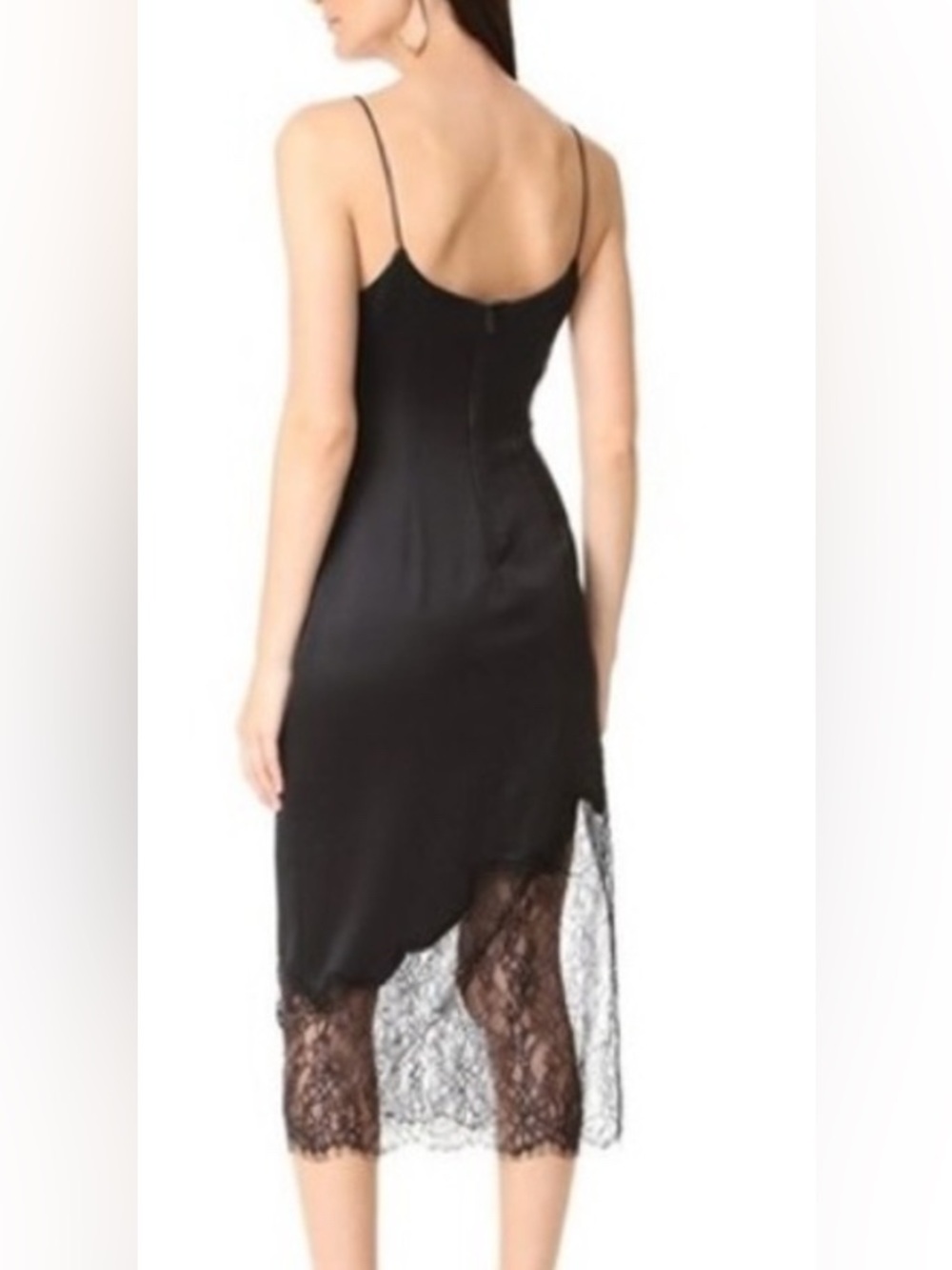 ALICE AND OLIVIA Evalee Side Slit Midi Slip Dress, Size 8 - Picture 2 of 10